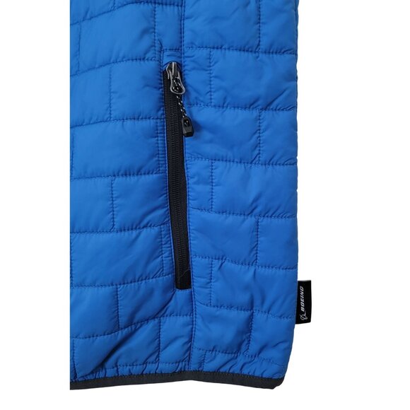 Boeing Quilted Blue Packable Nylon Puffer Vest w/ Zipper Pockets Unisex M - Picture 5 of 7